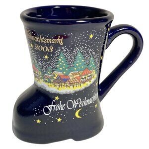 Vintage German Christmas Market Coffee Cup Weihnachtsmarkt Frohe Mannheimer 2003